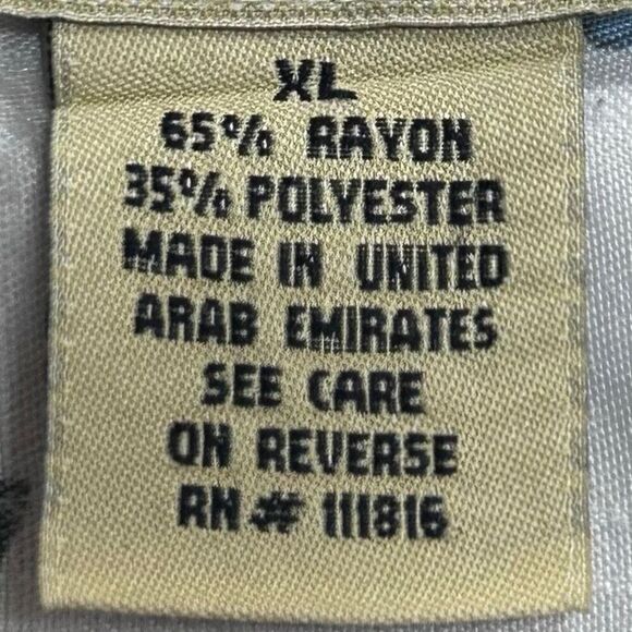 Joe Marlin Shirt Mens XL Gray Blue Marlin Mermaid Print Short Sleeve Button Down - Picture 13 of 14